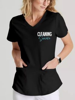 Women’s Cleaning Service V-Neck Uniform Top